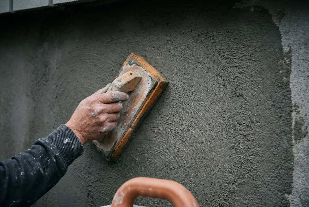 Filtset facade med en rolig, ensartet struktur