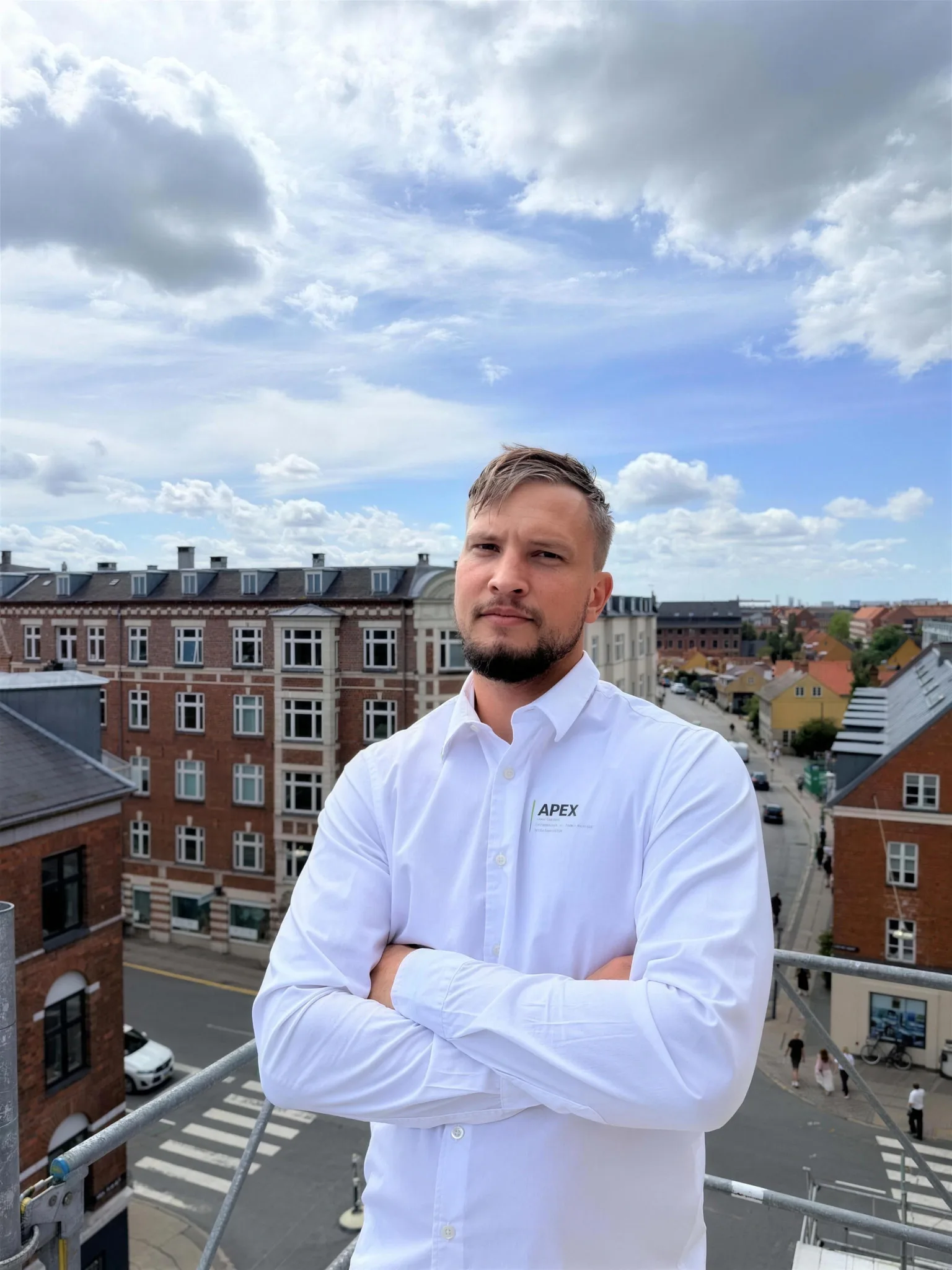 Apex byggeleder på stillads, Køge og Sjælland