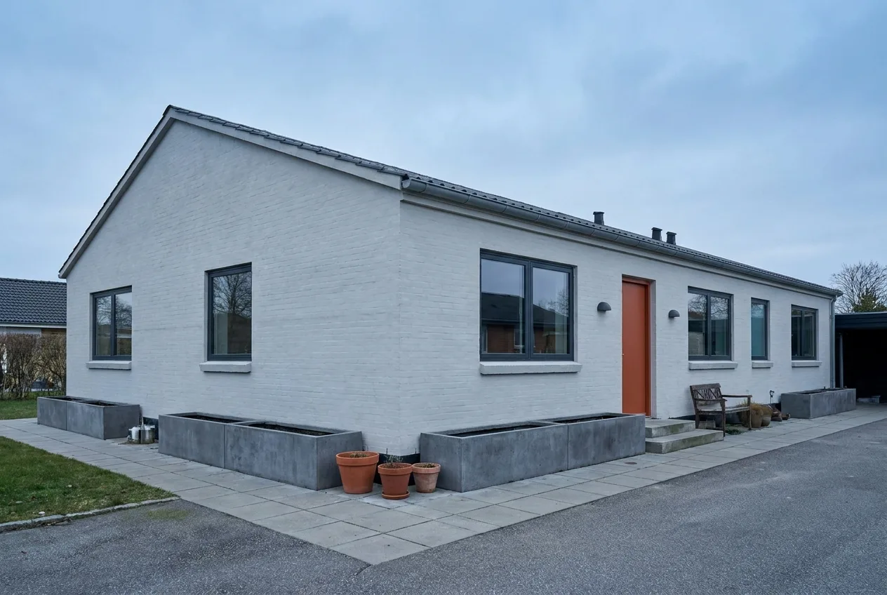 Facade efter renovering — ren, ensartet og dokumenteret finish