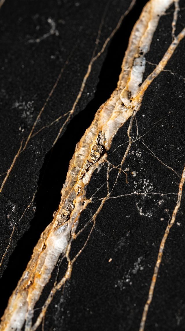 Black Gold — makro-nærbillede af åre-struktur og materialedybde