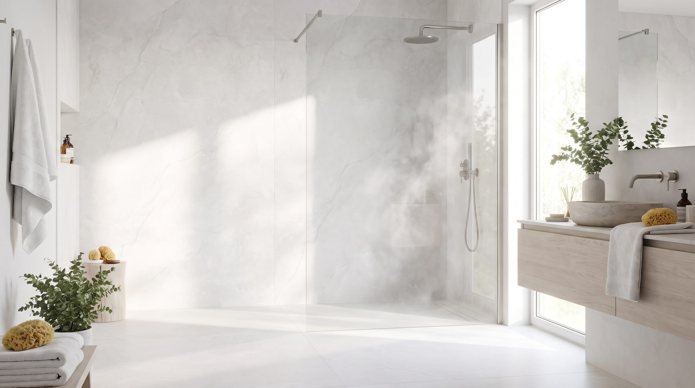 Dolomite Bianco — inspiration til sten & travertin